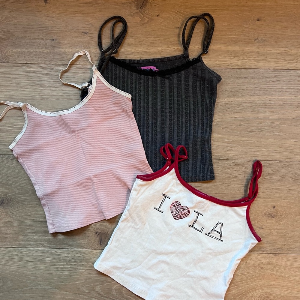 Edikted Pink, Black & White Tank Tops Trio
